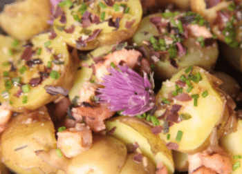 Salade de pommes de terre à la fleur de ciboulette salade de pommes de terre a la fleur de ciboulette