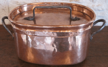 Ancienne daubière en cuivre Daubière Daubière en cuivre étamé