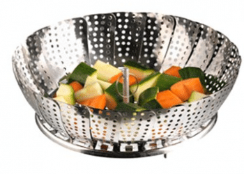 Cuisson de légumes en panier marguerite Cuisson de légumes en panier marguerite