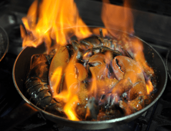 Homard flamb&eacute;