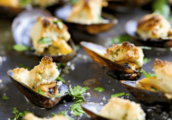 Praires farcies gratinées