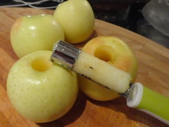 Évidage au vide-pomme