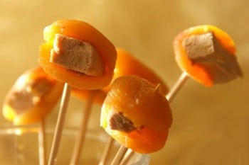 Amuse-bouche de foie gras à l’abricot