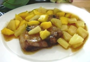 Côte de veau à l’ananas