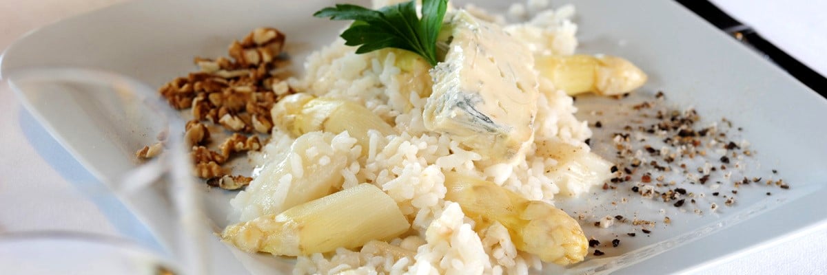 Risotto aux pointes d&rsquo;asperges et gorgonzola