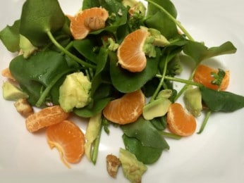 Salade de claytone de Cuba à la mandarine et à l’avocat
