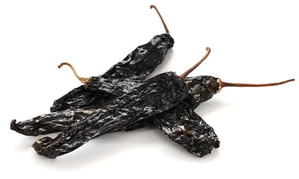 Dried pasilla peppers