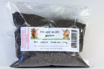 Sachet de graines de pavot bleu