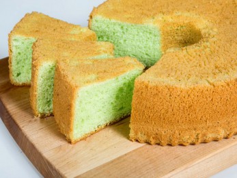 Chiffon cake à la pâte de pandanus