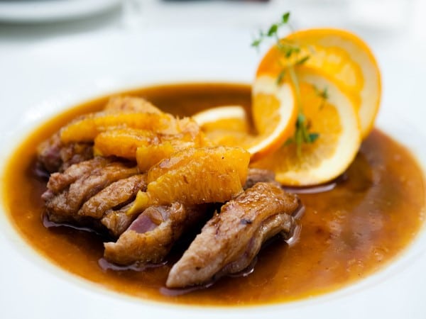 Duck fillets with orange