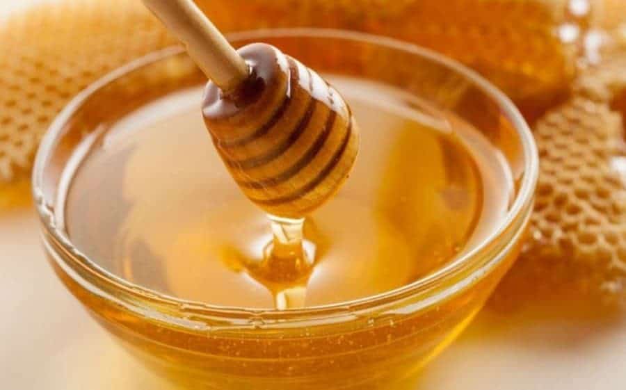 Miel et alvéoles de ruche
