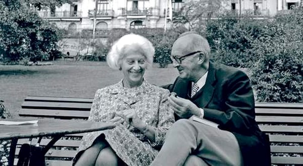 Vladimir Nabokov and his wife Véra in 1961