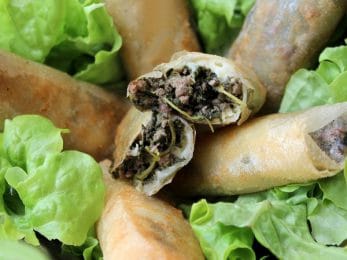 Beurrecks aux épinards et à la viande hachée