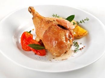 Jambonnette de dinde confite à la graisse de canard