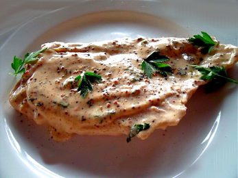 Escalope de veau au vin blanc