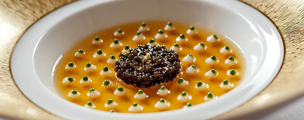 Gelatina fina con caviar