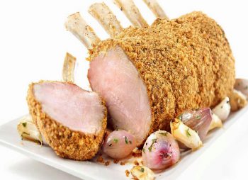 Carré de veau de lait en croûte de noisettes