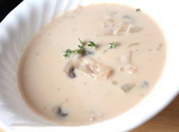 Crème de champignons à la crème de riz