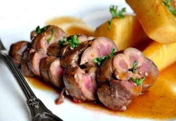 Rognon de veau rôti, jus tranché