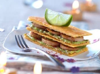 Millefeuille de Saint-Jacques à l’avocat