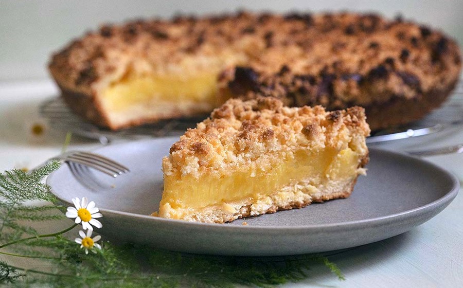 Streusel con ripieno di budino