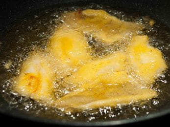 Cuisson en friture des filets de perche