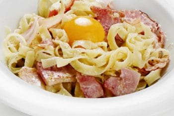 Tagliatelles à la carbonara