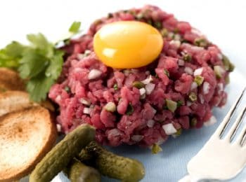 Tartare de bœuf non préparé