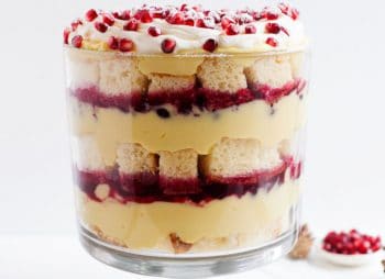 Trifle aux graines de grenade et crème anglaise