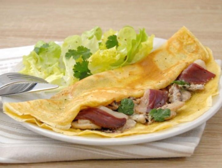 Massacanat de Bigorre au magret de canard et champignons sautés