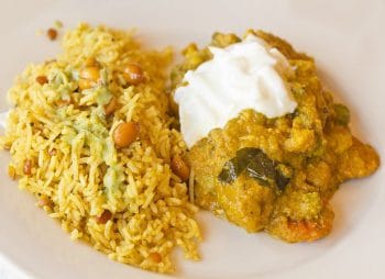 Riz et chou-fleur au vandouvan et crème sure
