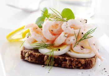 Smorrebrod aux crevettes