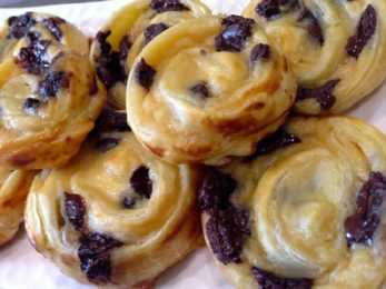Escargots à la crème et aux pépites de chocolat