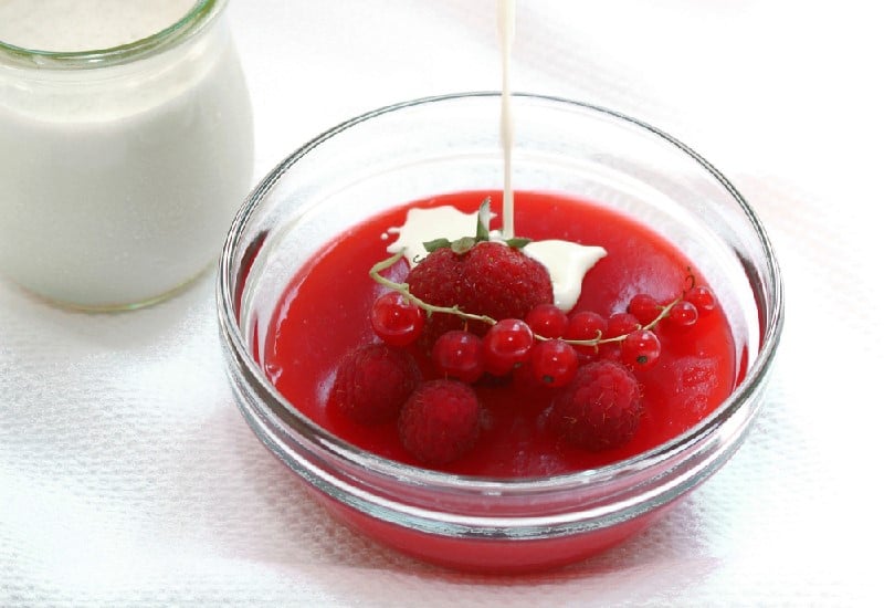 Rodgrod à la crème fraîche