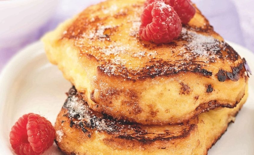 Pain perdu aux framboises