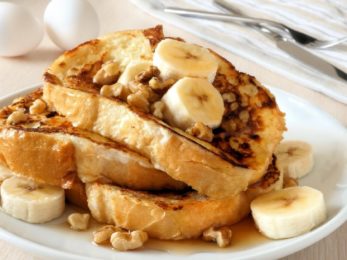 Pain perdu aux fruits secs et banane
