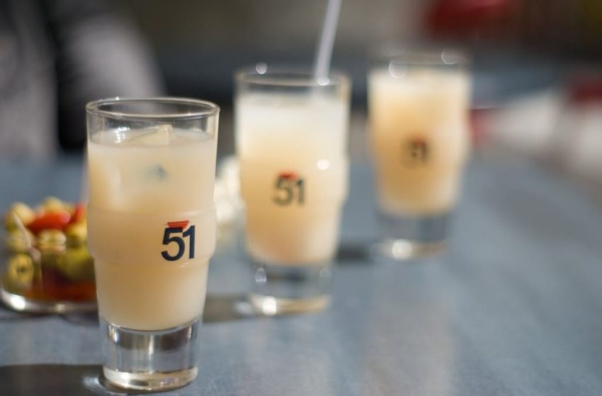 Glasses of pastis