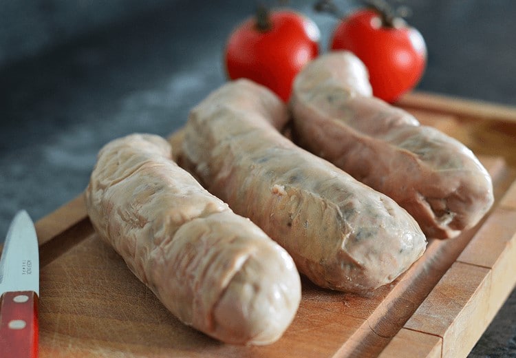 Andouillette lyonnaise &agrave; la fraise de veau
