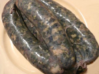 Saucisses aux épinards