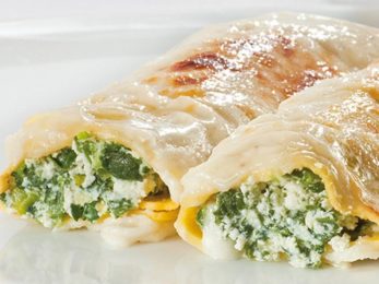 Cannellonis farcis aux épinards et à la ricotta
