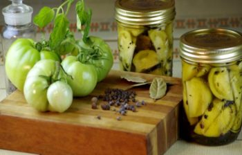 Pickles de tomates vertes