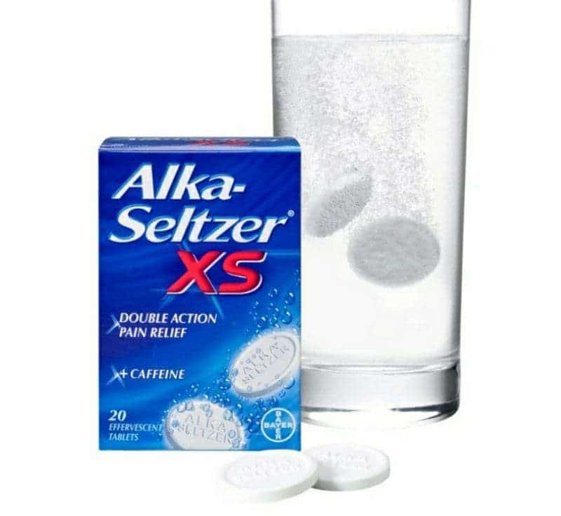 Paquete y tabletas de Alka-Seltzer