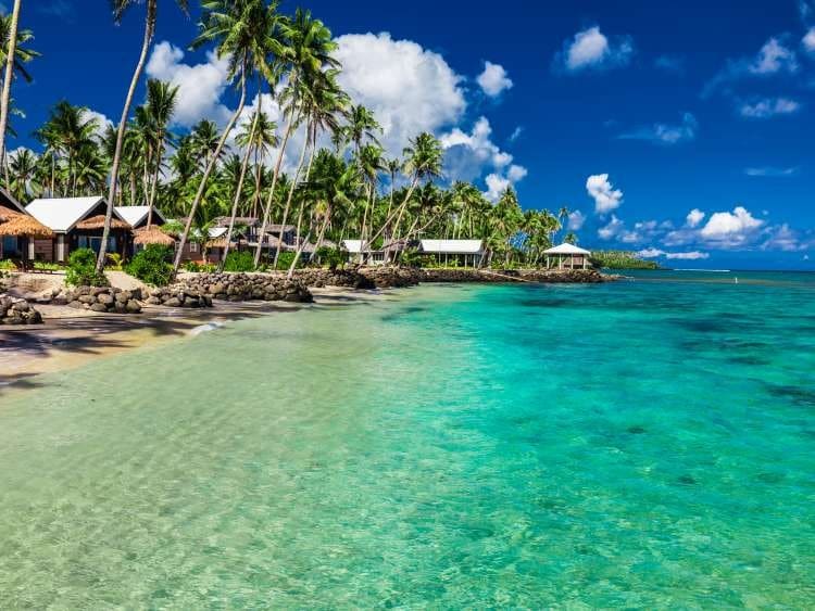 Lagon aux îles Samoa