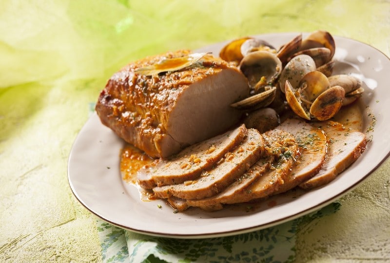 Rôti de porc portugais aux véraces Rôti de porc portugais aux véraces