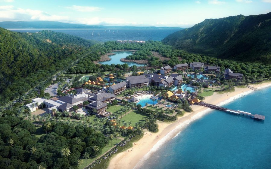 O complexo hoteleiro Cabrits Resort & Spa Kempinski Dominica O complexo hoteleiro Cabrits Resort & Spa Kempinski Dominica