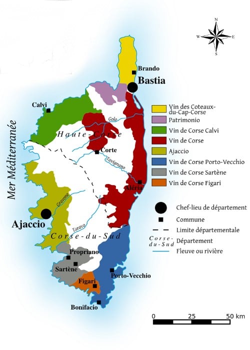 مناطق النبيذ في كورسيكا