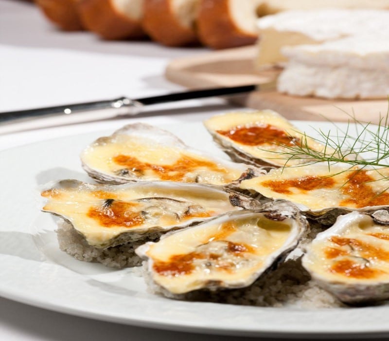 Huîtres de Cancale gratinées au camembert Huîtres de Cancale gratinées au camembert