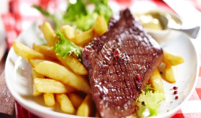 Steak and chips