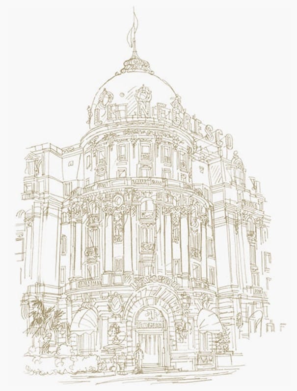 Dessin de l’hôtel Negresco