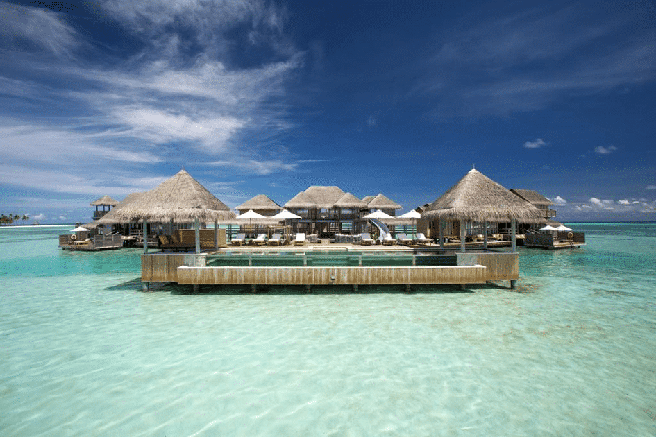 Het Gili Lankanfushi hotel op de Malediven